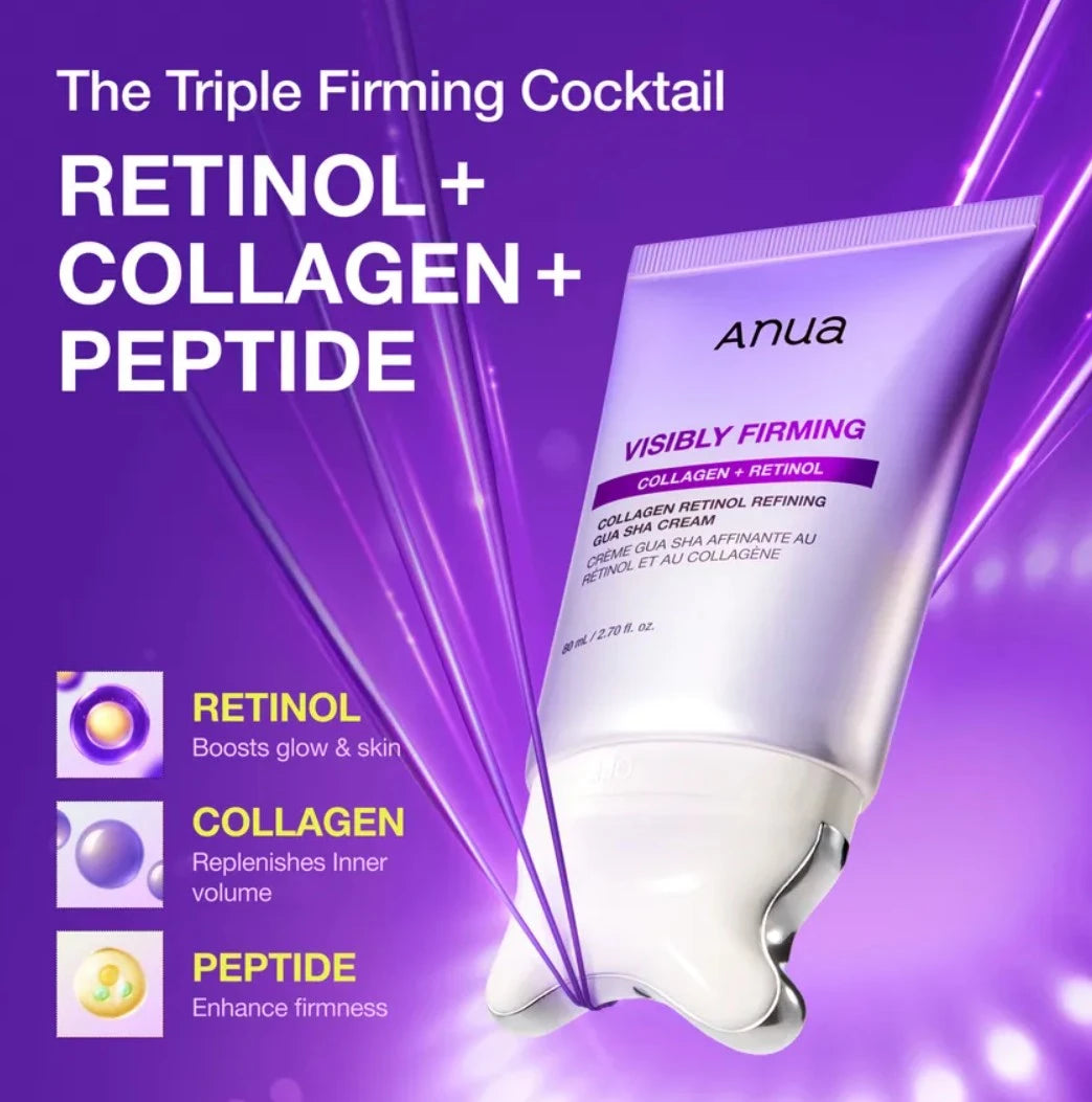 Anua Visibly Firming Collagen Retinol Refining Gua Sha Cream 80ml