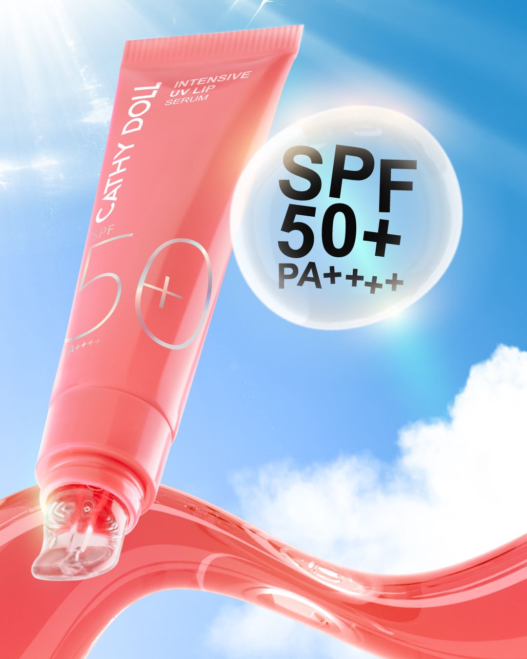 Cathy Doll Intensive UV Lip Serum SPF 50+ PA++++ - Healthy Caramel