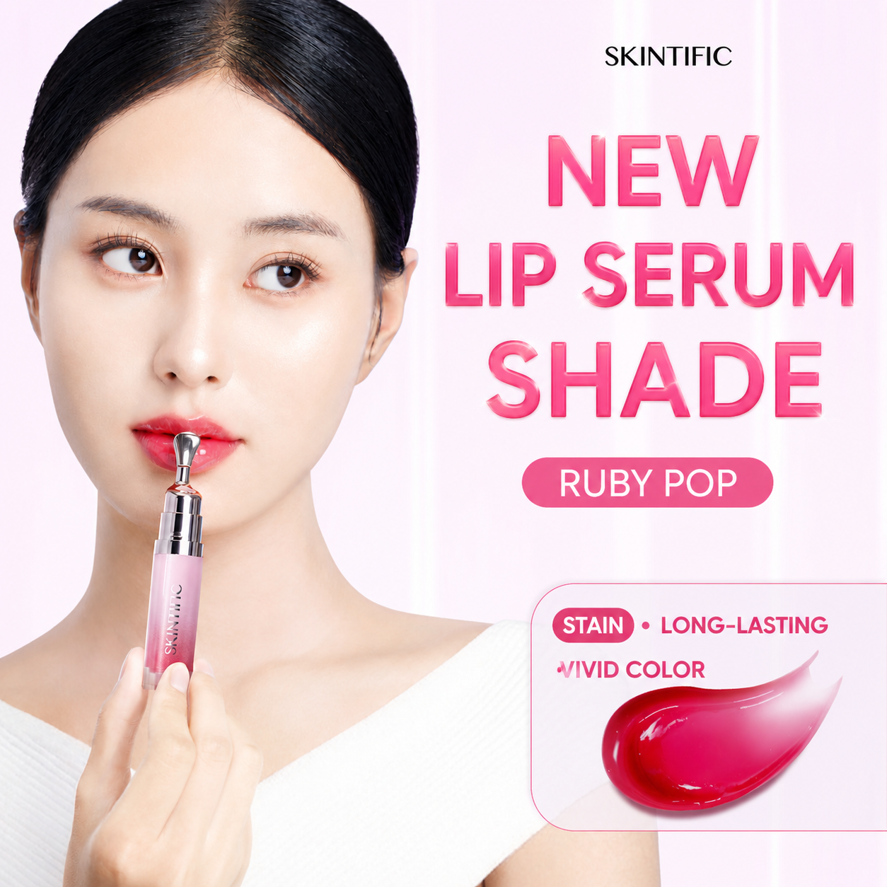 Skintific - Peptide Nourishing Lip Serum - Ruby Pop