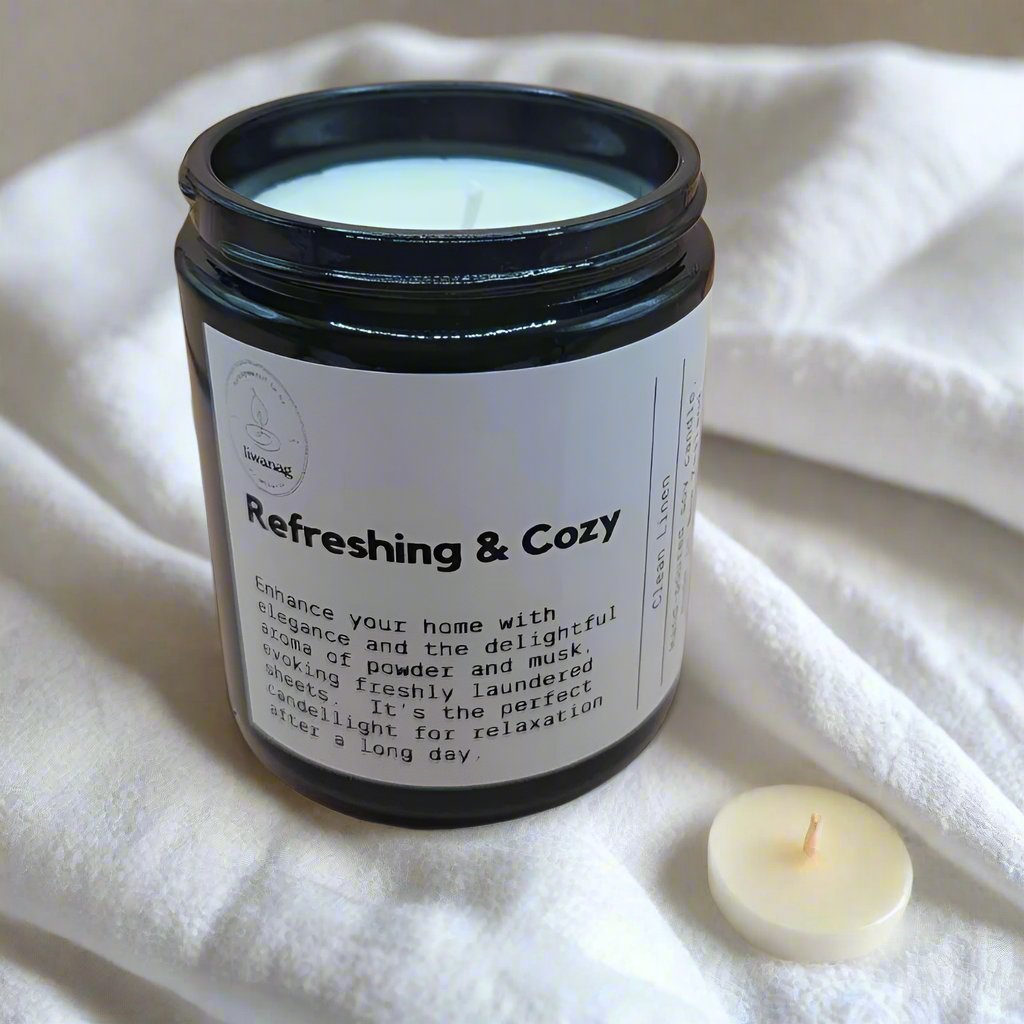 Candle - Refreshing & Cozy - Clean Linen Scented Candle