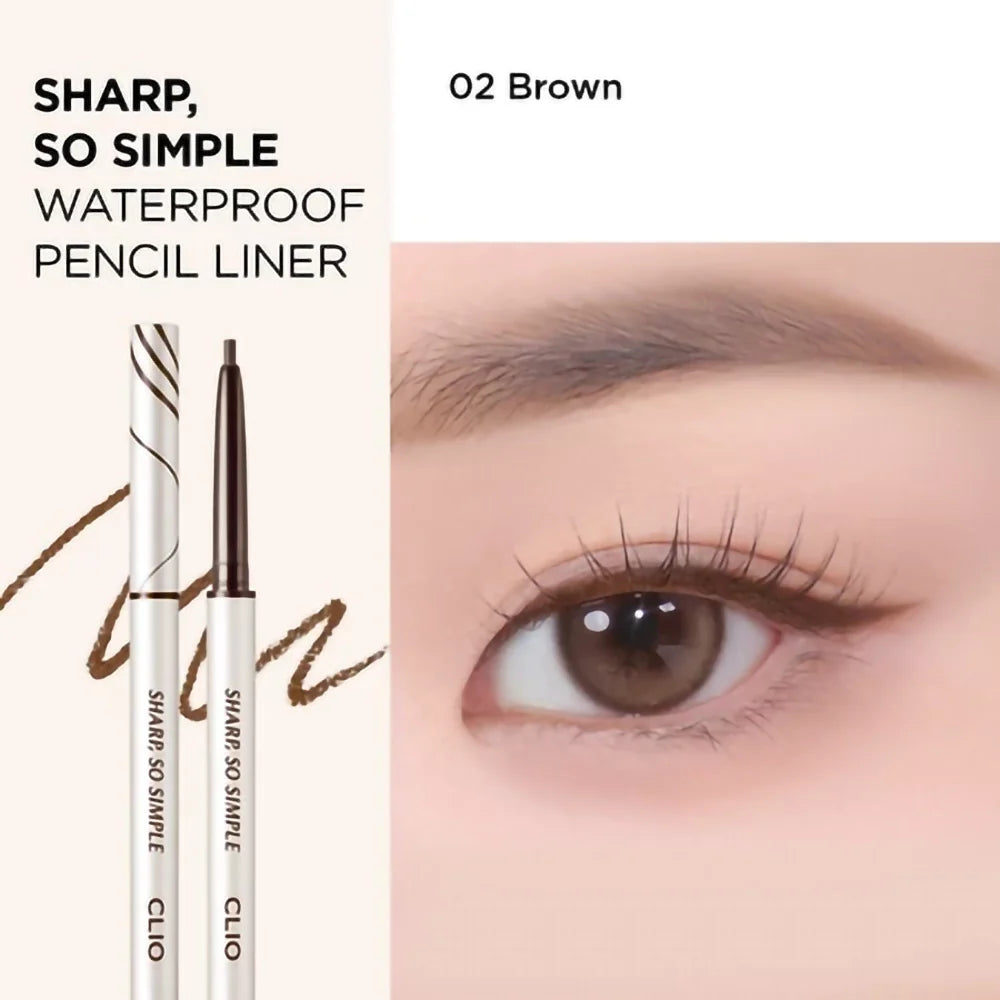Clio Sharp So Simple Waterproof Pencil Liner #02 (Brown)