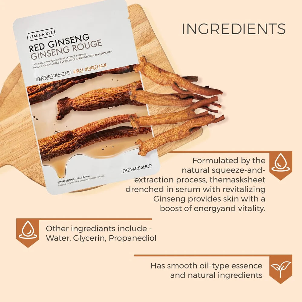 The Face Shop Real Nature Mask - Ginseng