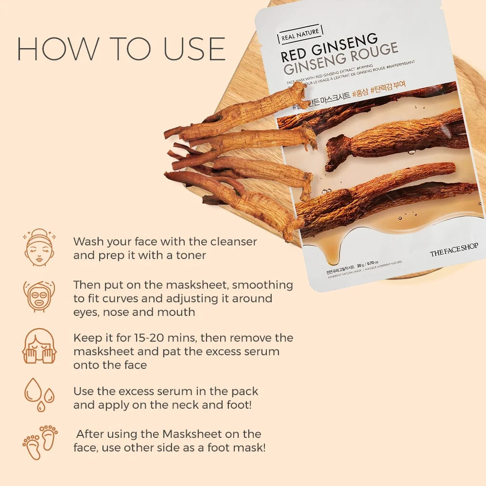 The Face Shop Real Nature Mask - Ginseng