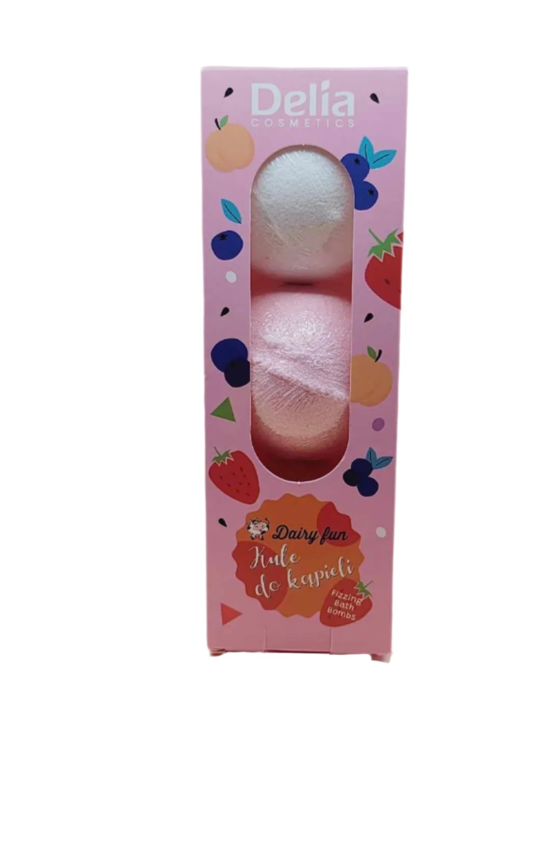 Dairy Fun - 3pc Fizzing Bath Bombs (Strawberry, Blueberry, Peach)