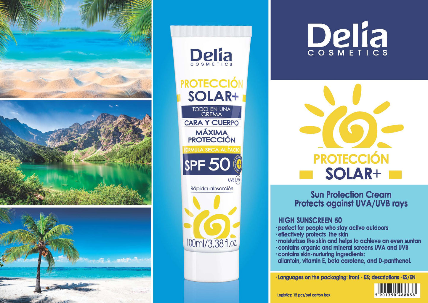 Sun Protection Face & Body Cream - SPF50 UVA/UVB 100ml