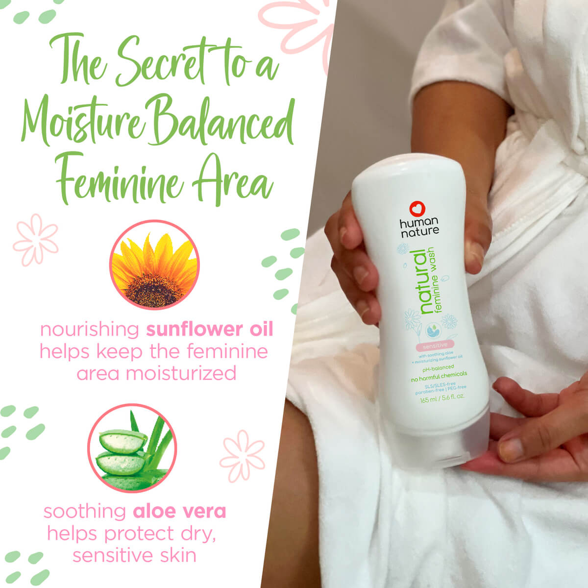 Natural Feminine Wash Sensitive 165 ml