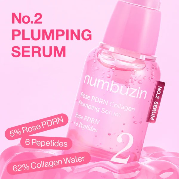 Numbuzin No.2 Rose PDRN Collagen 2X Plumping Serum 30ml