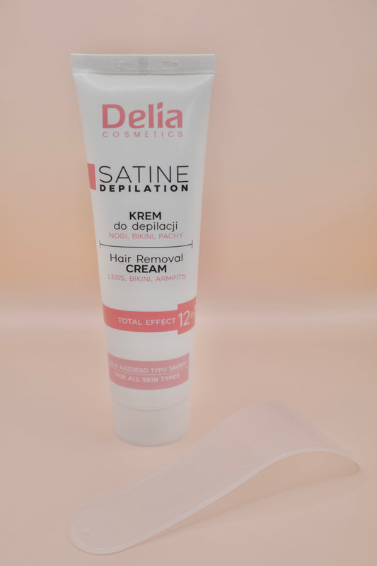 Satine Depilation- 12-in-1 Total Effect Hair Removal Cream for Legs, Bikini, & Armpits