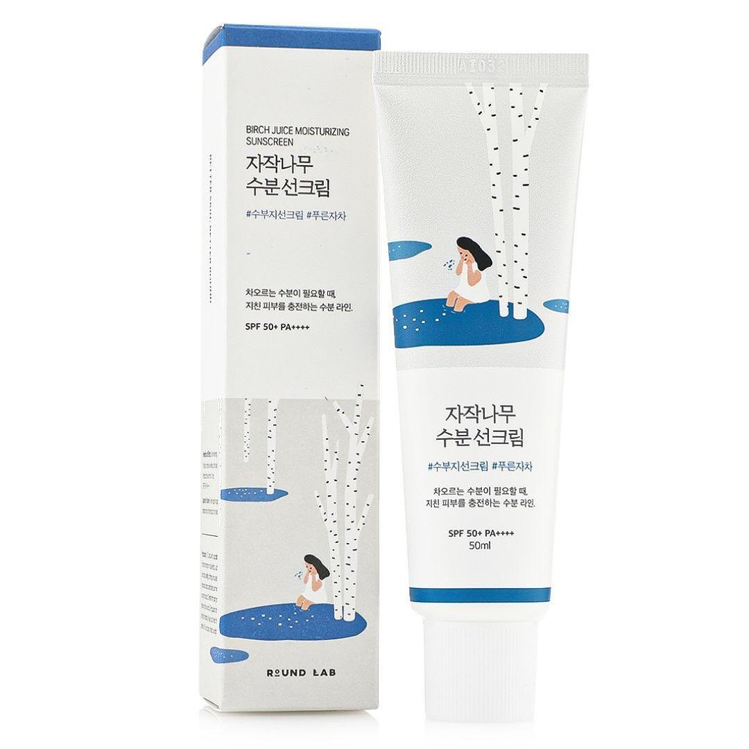 Round Lab Birch Juice Moisturising SPF50+ Broad Spectrum Sun Cream 50ml
