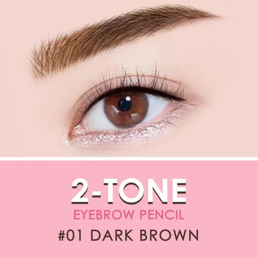 Cathy Doll 2-Tone Eyebrow Pencil -  #01 Dark Brown