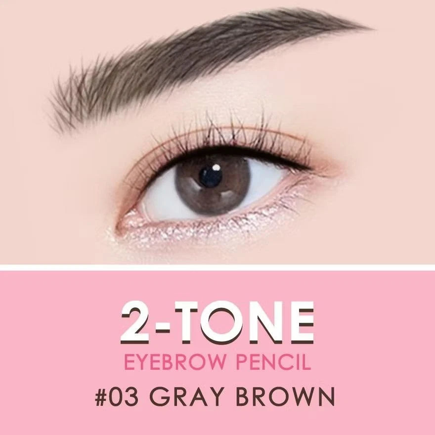 Cathy Doll 2-Tone Eyebrow Pencil -  #03 Gray Brown