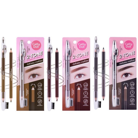 Cathy Doll 2-Tone Eyebrow Pencil -  #02 Cherry Brown