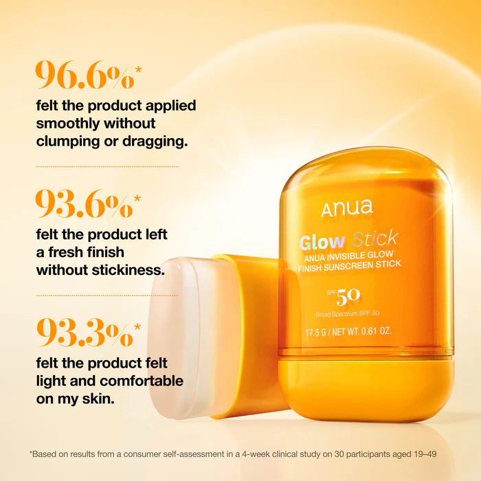 Anua Glow Stick Invisible Glow Finish Sunscreen Stick SPF 50 18g
