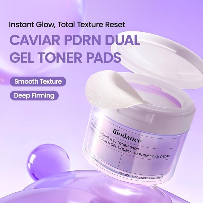 Biodance -Caviar PDRN Dual Gel Toner Pads 60 pcs 160g