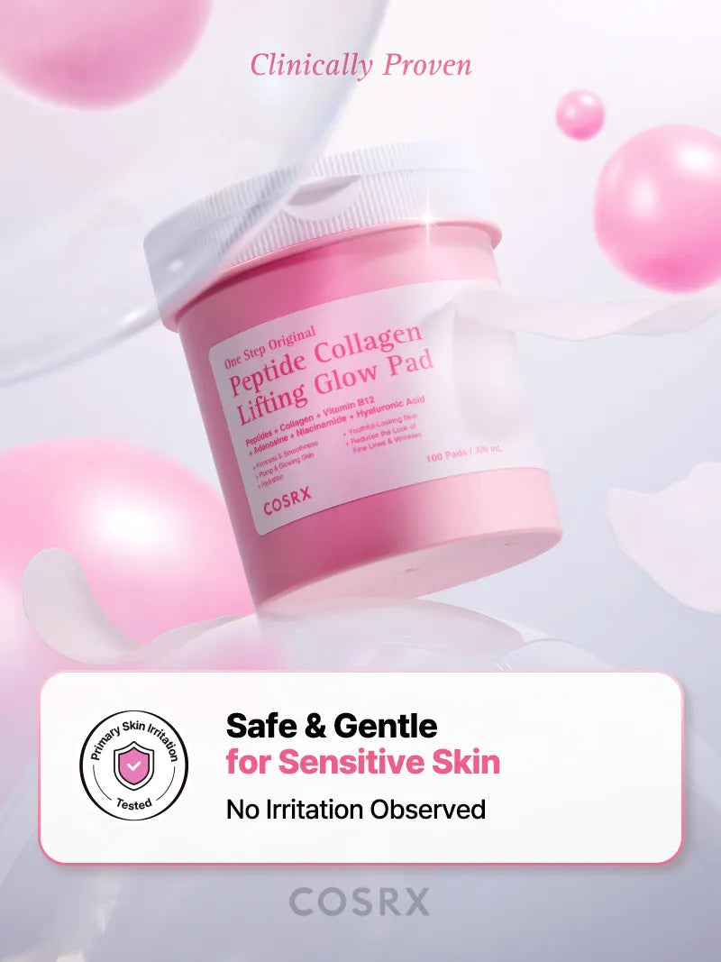 Cosrx One Step Original Peptide Collagen Lifting Glow Pad 100 Pads