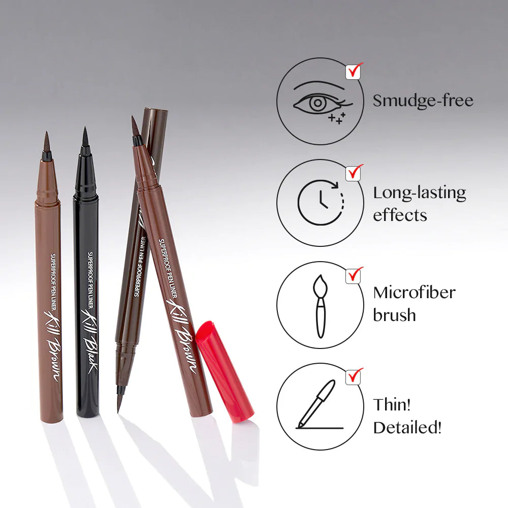 Clio Superproof Brush Liner No. 01 [Kill Black] 0.55g
