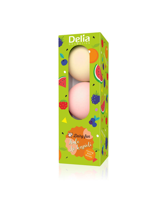 Dairy Fun - 3pc Fizzing Bath Bombs (Orange, Forest Fruit, Watermelon)