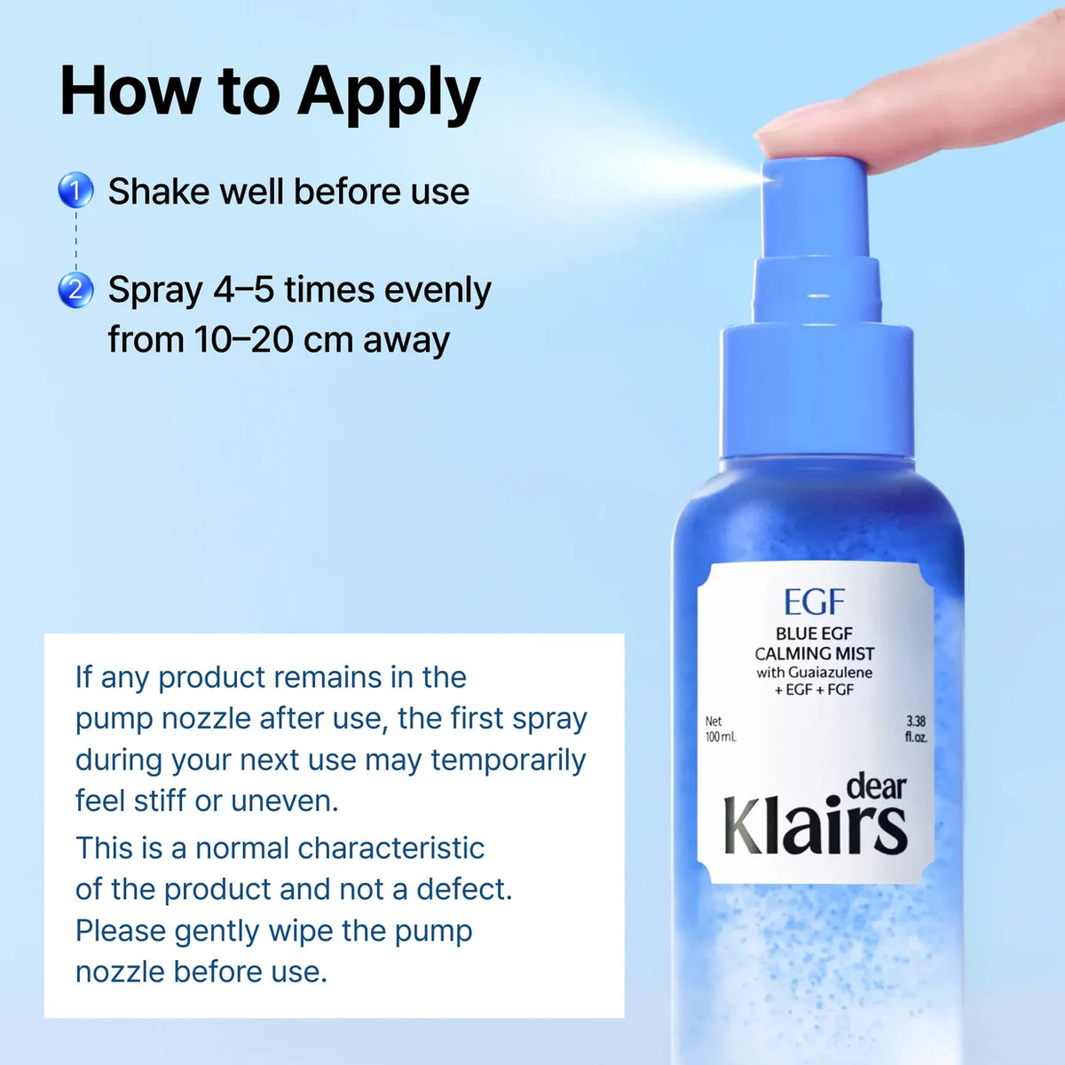 Dear Klairs Blue EGF Calming Mist 100ml