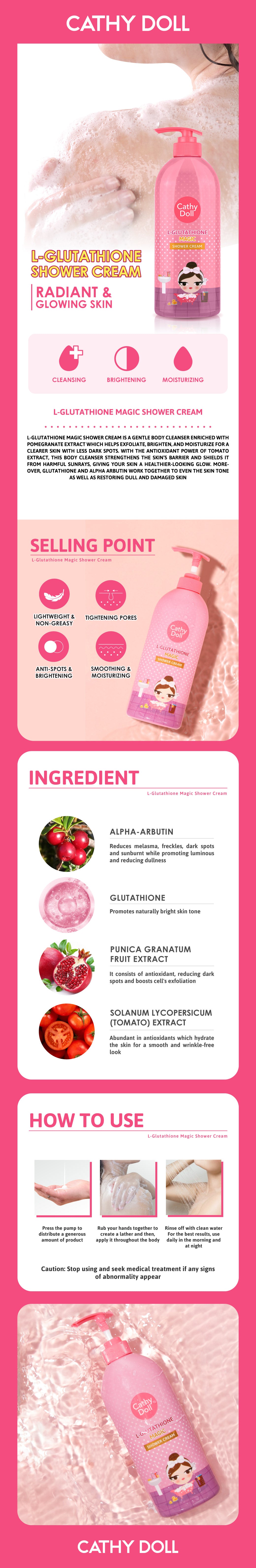 Cathy Doll L-Glutathione Magic Shower Cream 500 ml