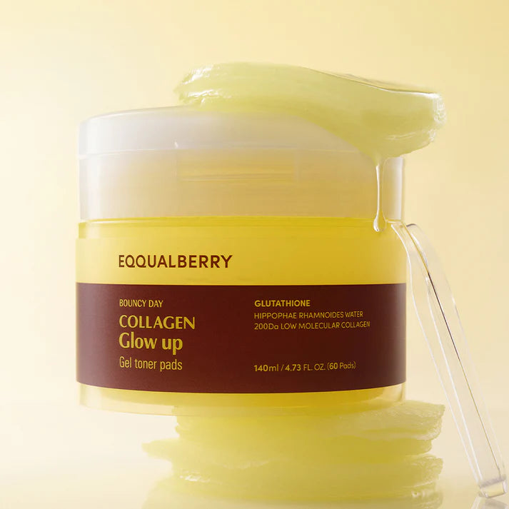 Eqqualberry Collagen Glow Up Gel Toner Pads | 60 Pads