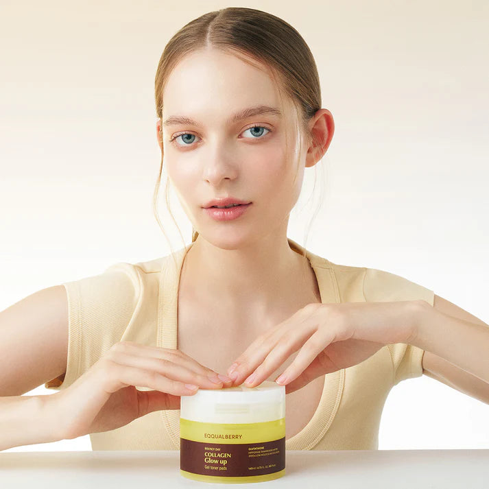 Eqqualberry Collagen Glow Up Gel Toner Pads | 60 Pads