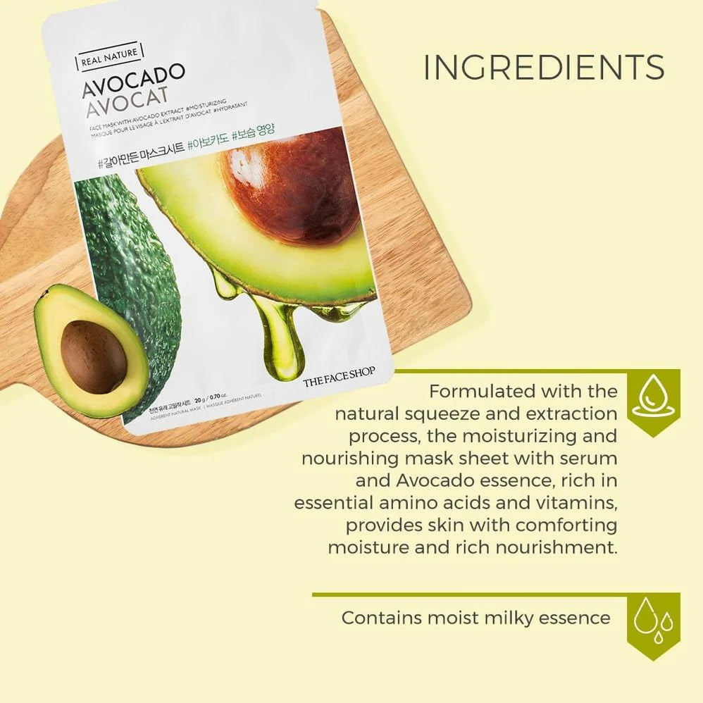 The Face Shop Real Nature Mask - Avocado