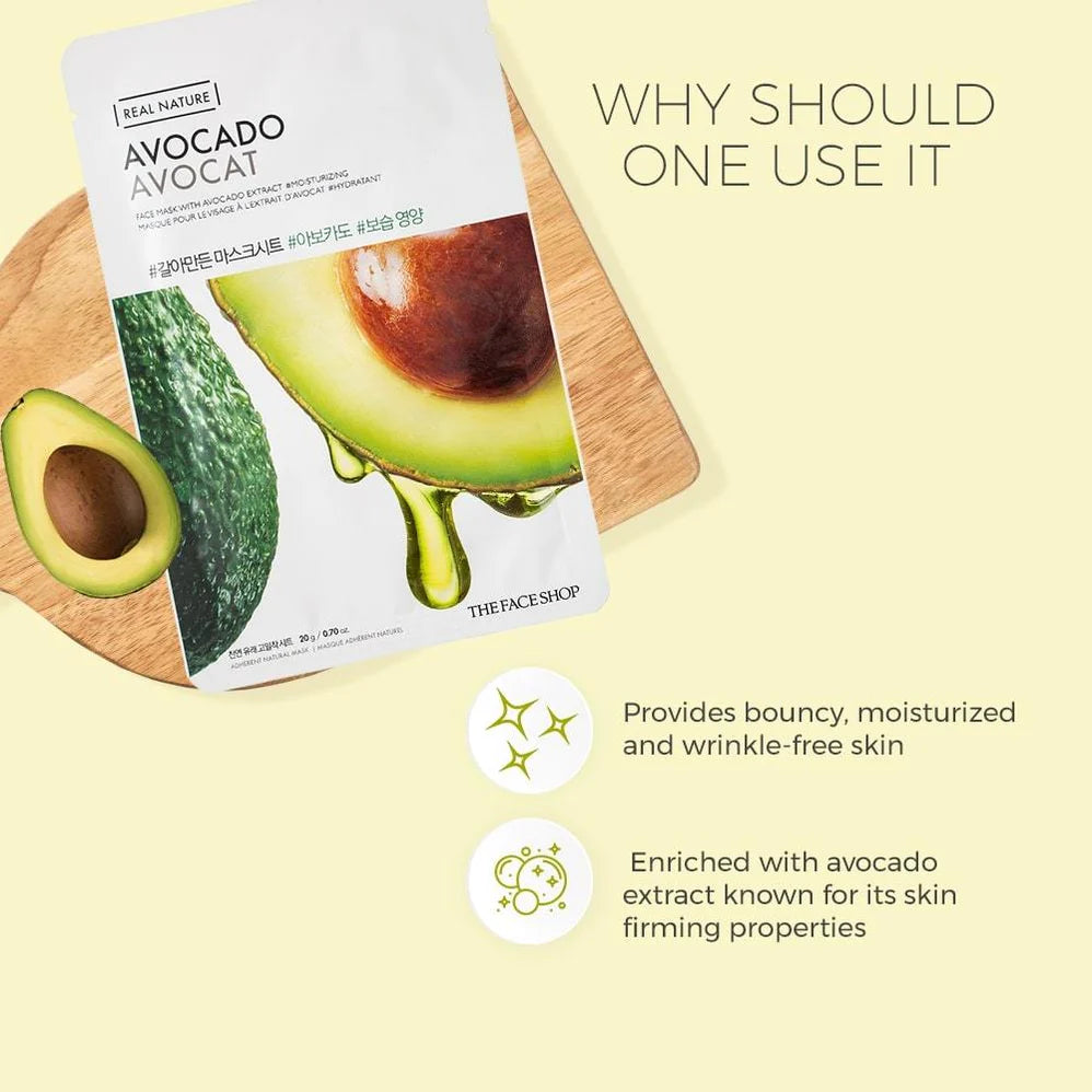 The Face Shop Real Nature Mask - Avocado