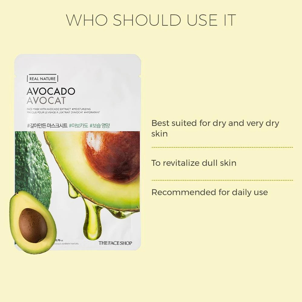 The Face Shop Real Nature Mask - Avocado