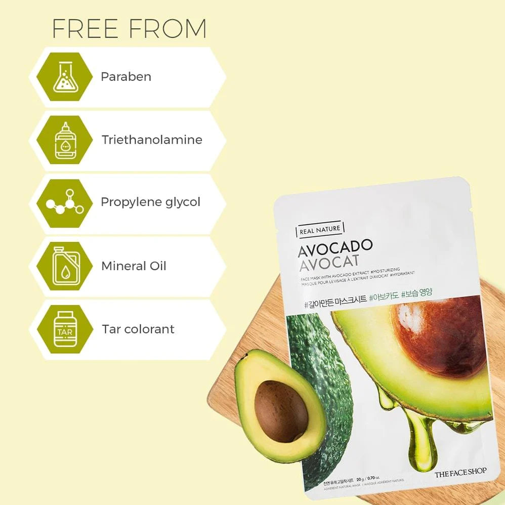 The Face Shop Real Nature Mask - Avocado