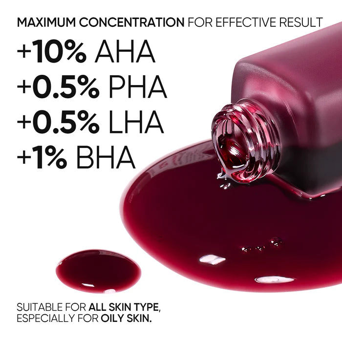 Skintific 12% AHA BHA PHA LHA Peeling Solution Serum 30ml