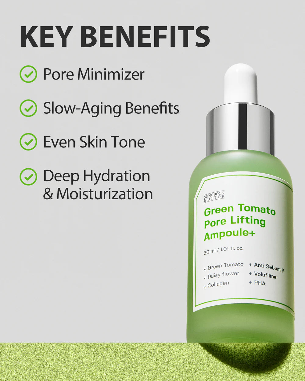 Sungboon Editor Green Tomato Pore Lifting Ampoule 40ml