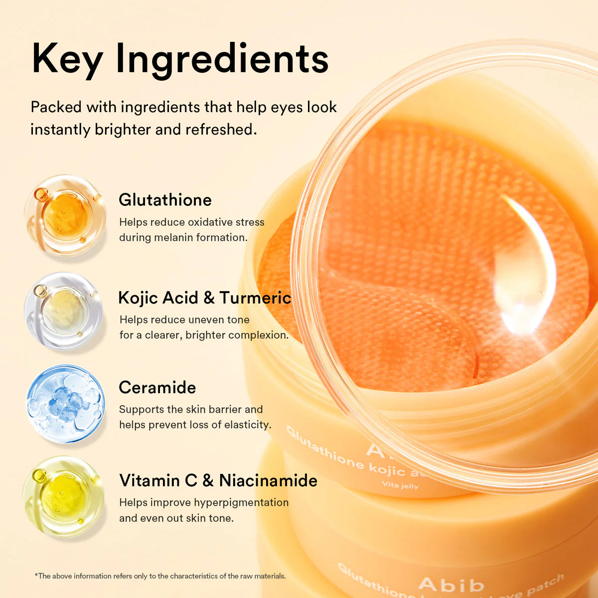 Abib Glutathione Kojic Acid Eye Patch 60 Patches  90g