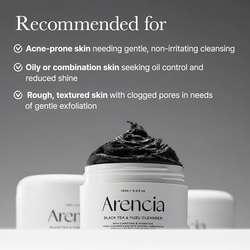 Arencia - Black Tea Rice Mochi Cleanser 120g