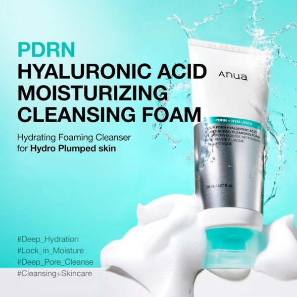 Anua PDRN Hyaluronic Acid Moisturizing Cleansing Foam 150 ml