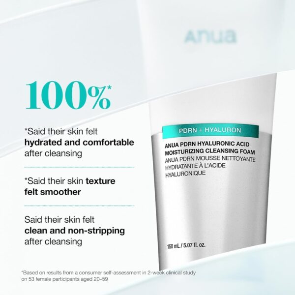 Anua PDRN Hyaluronic Acid Moisturizing Cleansing Foam 150 ml