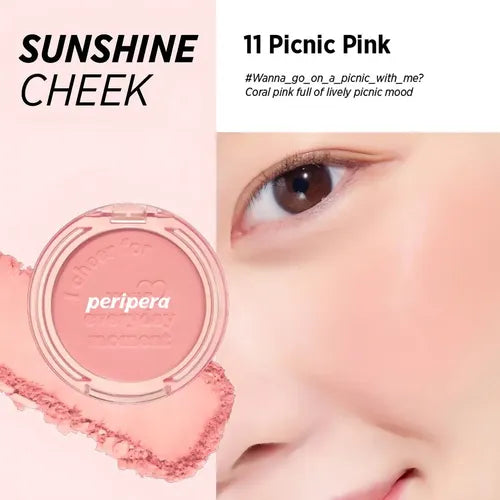 Peripera Pure Blushed Sunshine Cheek [#11 Picnic Pink]